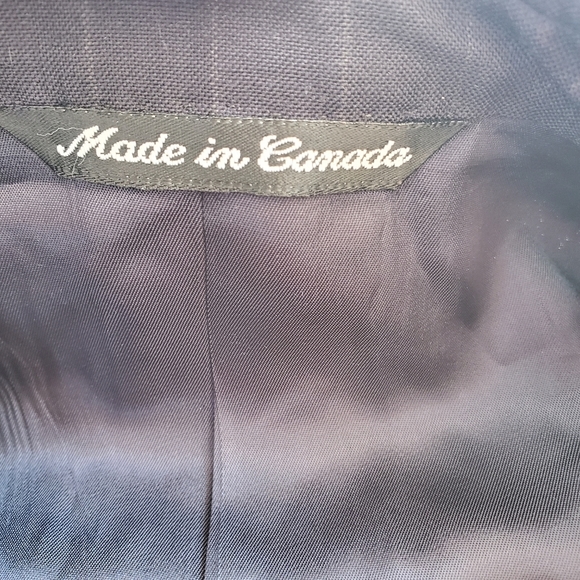 High Quality Blazer Jacket  Dark Blue Sz 46R - Picture 7 of 8